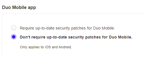 Politica Duo Security: Duo Mobile App