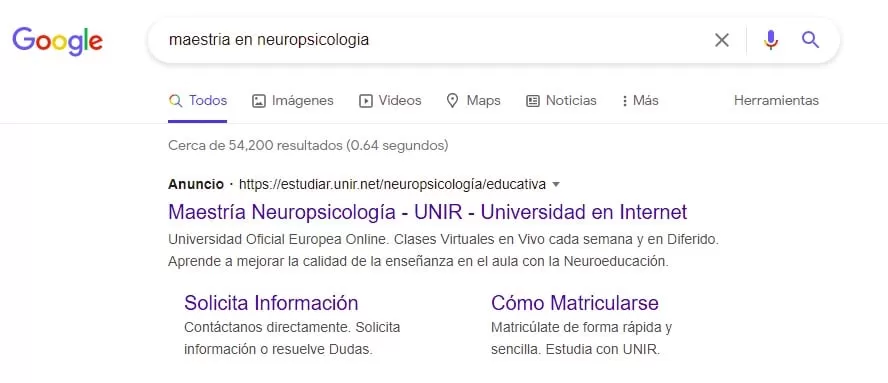 anuncio en red de busqueda de google